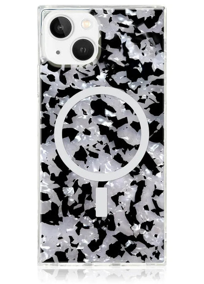 SQUARE® Black & White Tortoise Shell iPhone Case