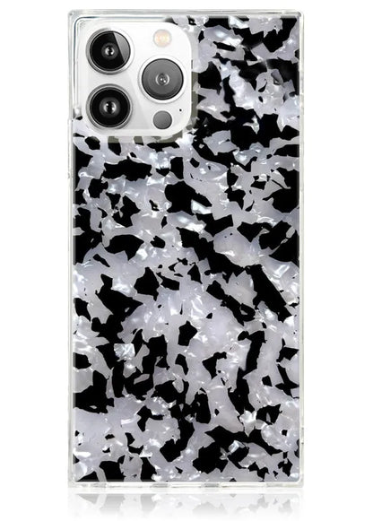 SQUARE® Black & White Tortoise Shell iPhone Case