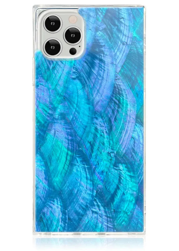 SQUARE® Blue Mother of Pearl iPhone Case