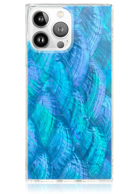 SQUARE® Blue Mother of Pearl iPhone Case