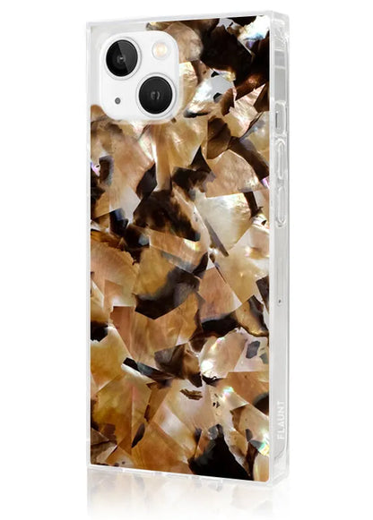 SQUARE® Brown Abalone Shell iPhone Case
