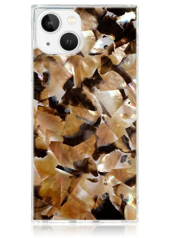 SQUARE® Brown Abalone Shell iPhone Case
