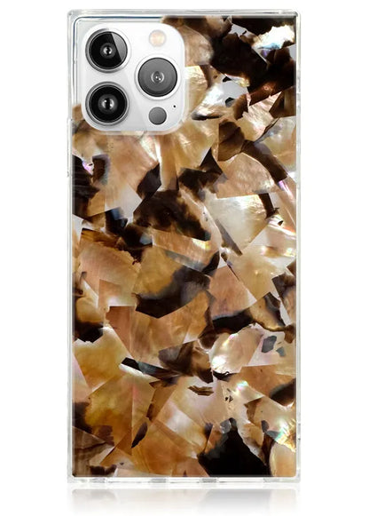 SQUARE® Brown Abalone Shell iPhone Case