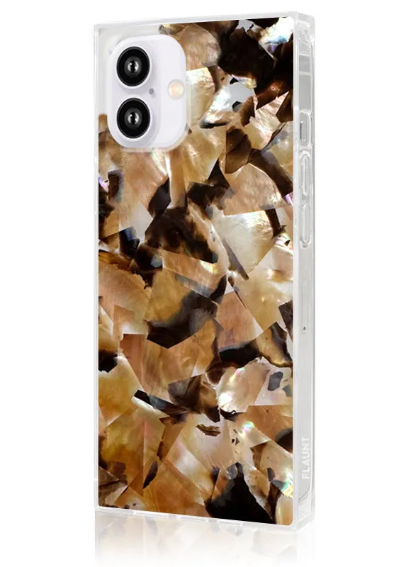 SQUARE® Brown Abalone Shell iPhone Case