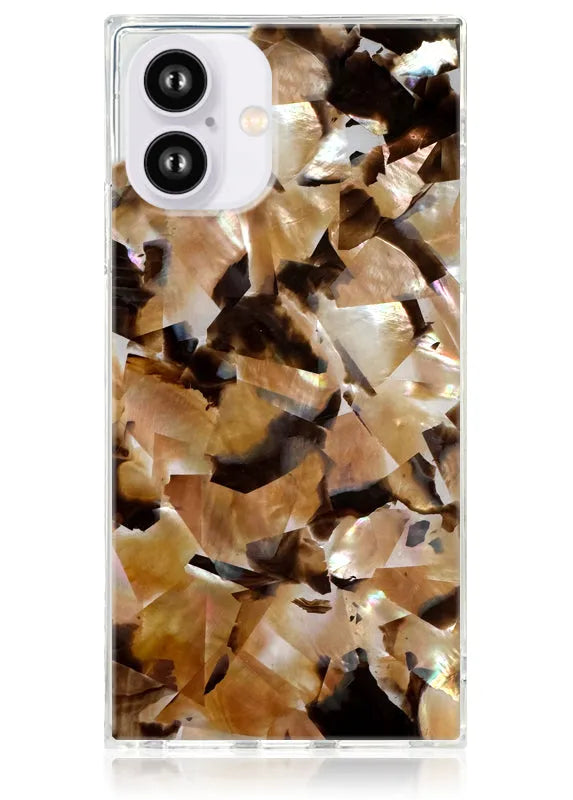 SQUARE® Brown Abalone Shell iPhone Case