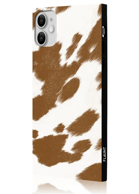 SQUARE® Tan Cow iPhone Case