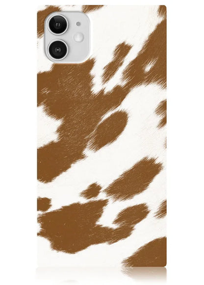 SQUARE® Tan Cow iPhone Case