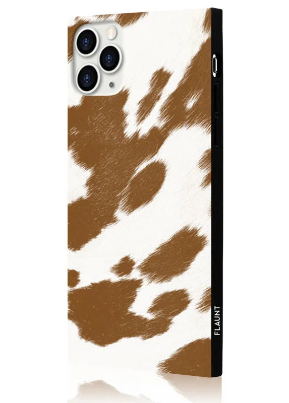 SQUARE® Tan Cow iPhone Case