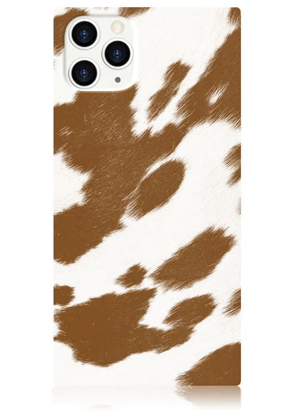 SQUARE® Tan Cow iPhone Case