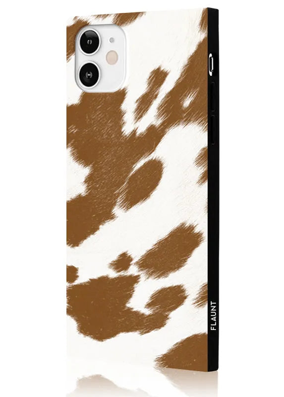 SQUARE® Tan Cow iPhone Case