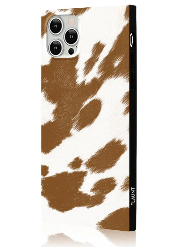 SQUARE® Tan Cow iPhone Case