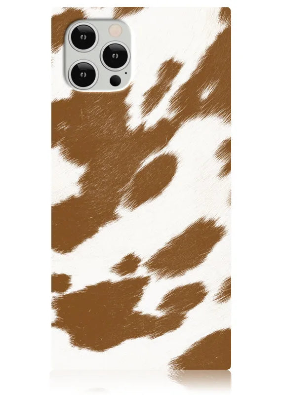 SQUARE® Tan Cow iPhone Case