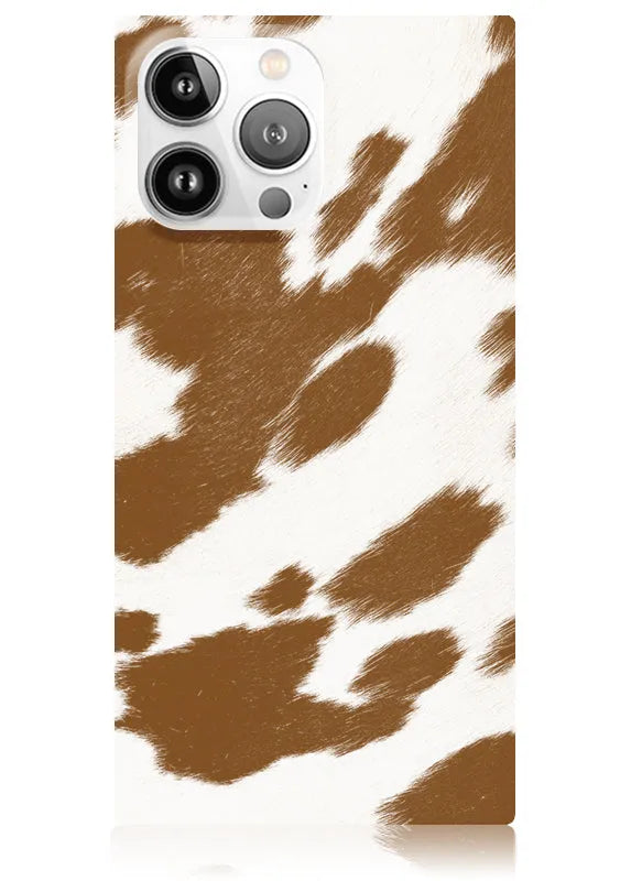 SQUARE® Tan Cow iPhone Case