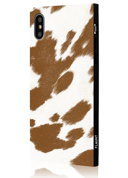 SQUARE® Tan Cow iPhone Case