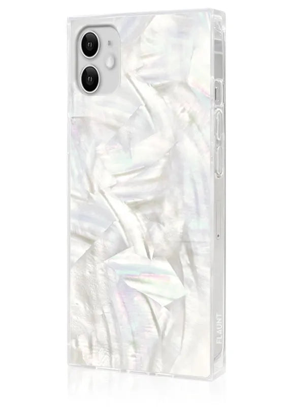 SQUARE® Geo White Mother of Pearl iPhone Case