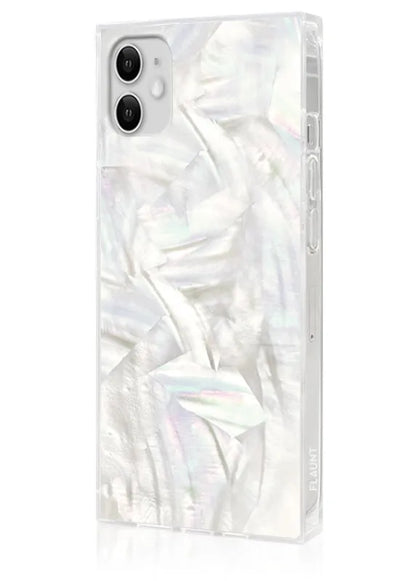 SQUARE® Geo White Mother of Pearl iPhone Case