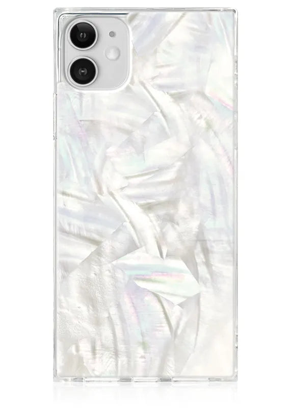 SQUARE® Geo White Mother of Pearl iPhone Case
