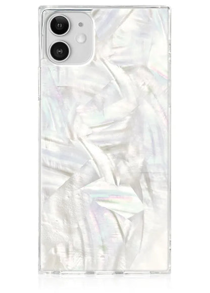 SQUARE® Geo White Mother of Pearl iPhone Case
