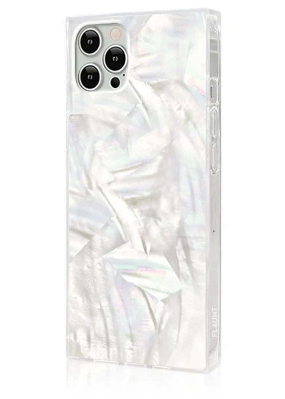 SQUARE® Geo White Mother of Pearl iPhone Case