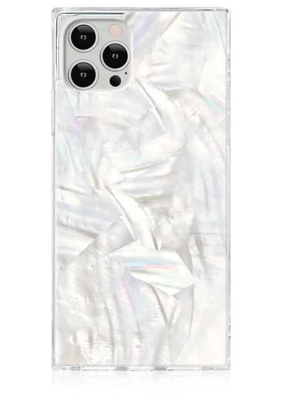 SQUARE® Geo White Mother of Pearl iPhone Case