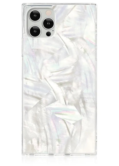 SQUARE® Geo White Mother of Pearl iPhone Case