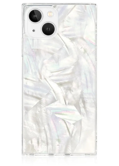 SQUARE® Geo White Mother of Pearl iPhone Case