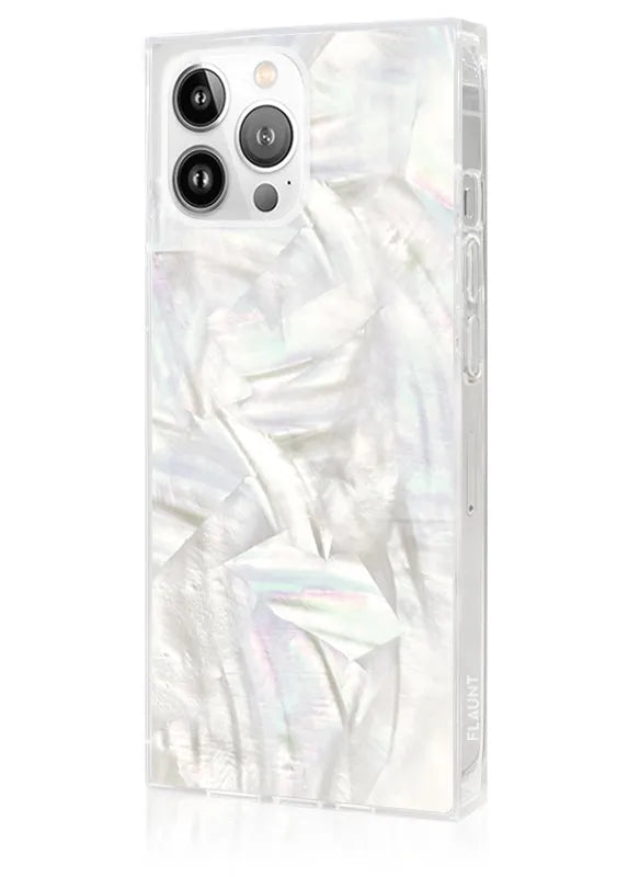 SQUARE® Geo White Mother of Pearl iPhone Case