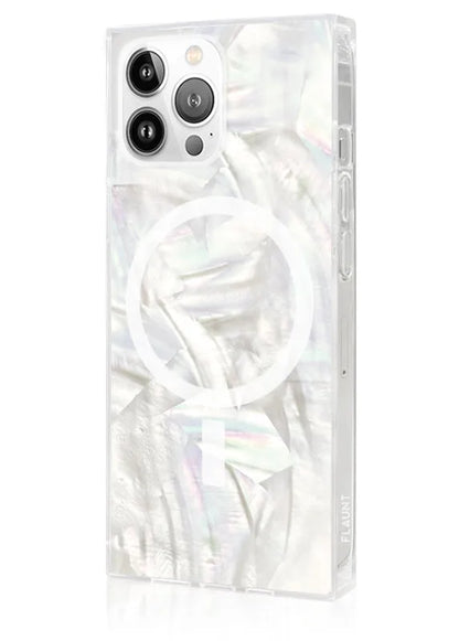 SQUARE® Geo White Mother of Pearl iPhone Case