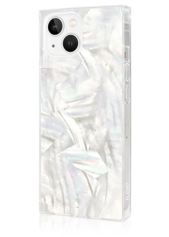 SQUARE® Geo White Mother of Pearl iPhone Case