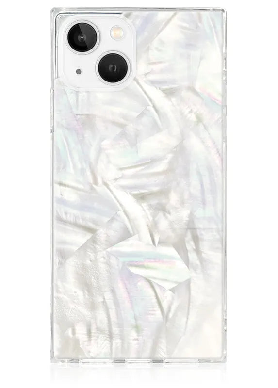 SQUARE® Geo White Mother of Pearl iPhone Case