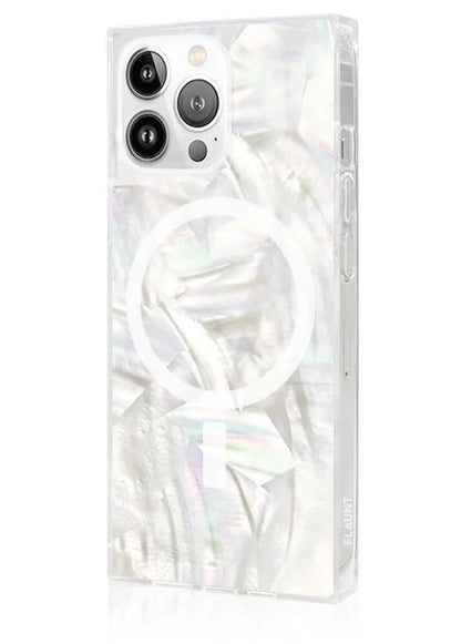 SQUARE® Geo White Mother of Pearl iPhone Case