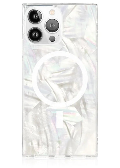 SQUARE® Geo White Mother of Pearl iPhone Case