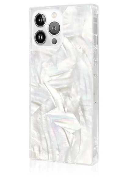 SQUARE® Geo White Mother of Pearl iPhone Case