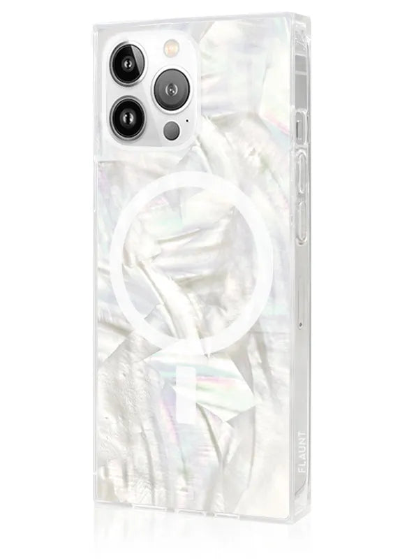SQUARE® Geo White Mother of Pearl iPhone Case