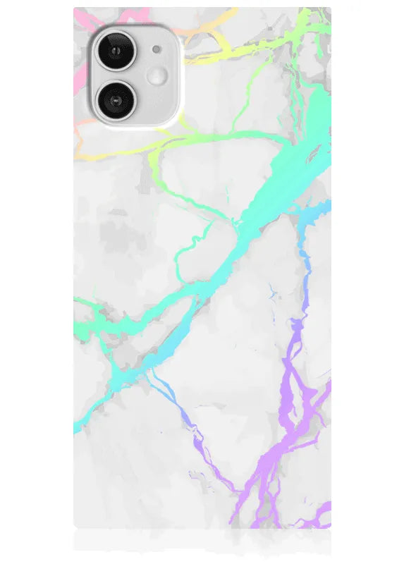 SQUARE® Holographic Marble iPhone Case