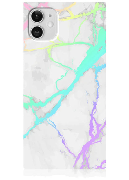SQUARE® Holographic Marble iPhone Case