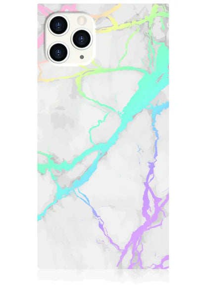 SQUARE® Holographic Marble iPhone Case