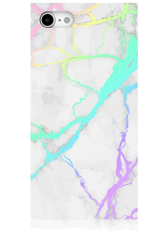SQUARE® Holographic Marble iPhone Case