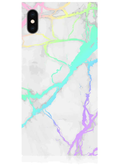 SQUARE® Holographic Marble iPhone Case