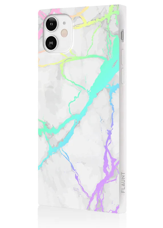 SQUARE® Holographic Marble iPhone Case