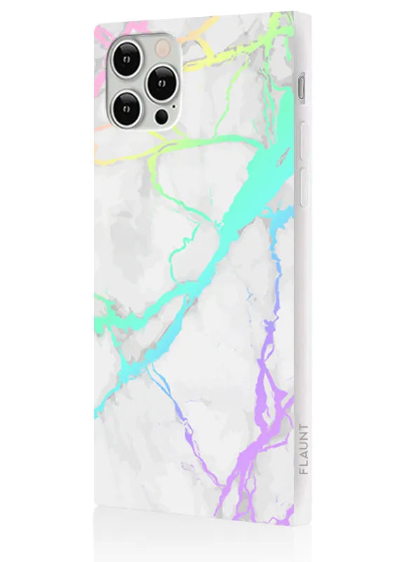 SQUARE® Holographic Marble iPhone Case