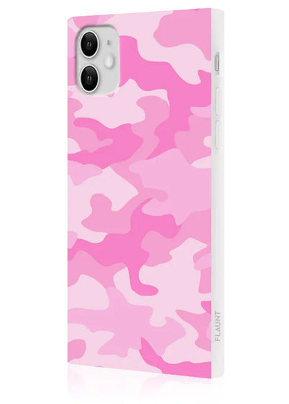SQUARE® Matte Pink Camo iPhone Case