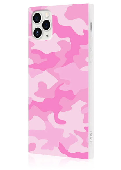 SQUARE® Matte Pink Camo iPhone Case