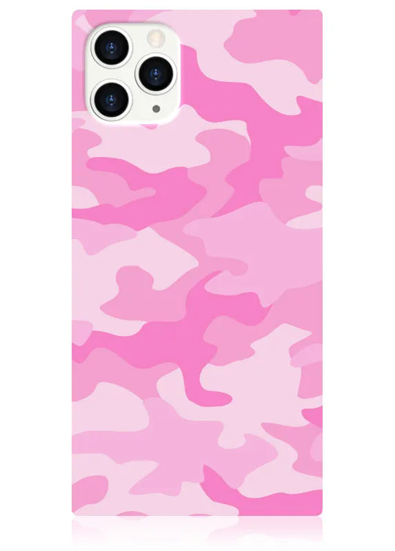 SQUARE® Matte Pink Camo iPhone Case