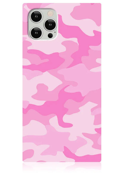SQUARE® Matte Pink Camo iPhone Case