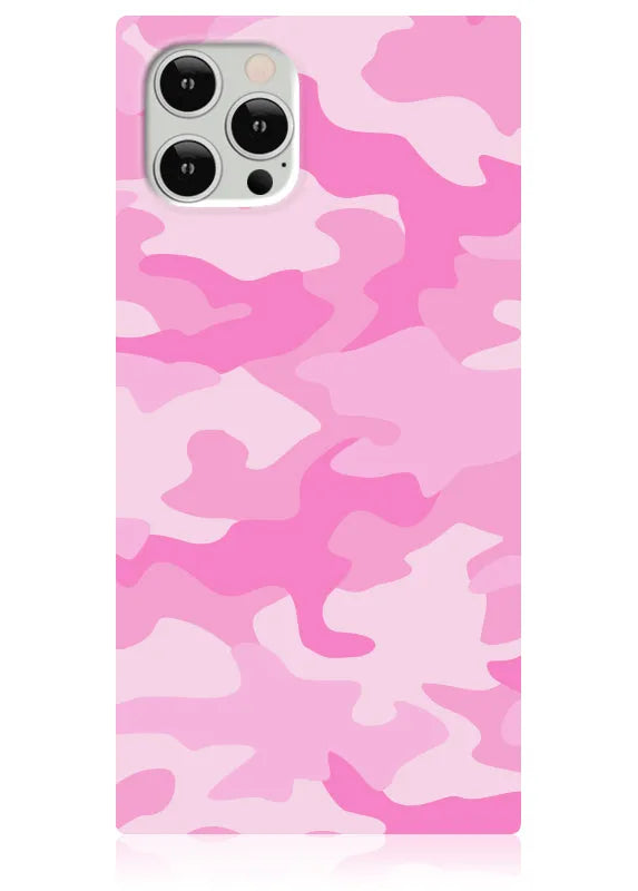 SQUARE® Matte Pink Camo iPhone Case