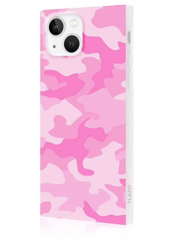 SQUARE® Matte Pink Camo iPhone Case