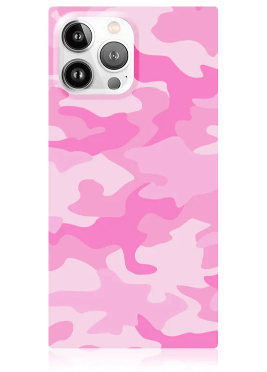 SQUARE® Matte Pink Camo iPhone Case