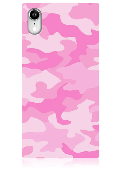 SQUARE® Matte Pink Camo iPhone Case