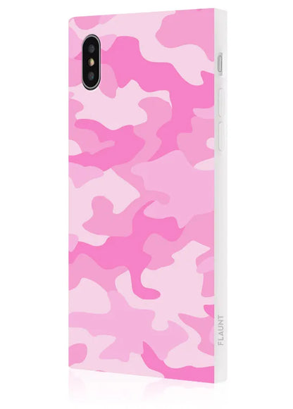 SQUARE® Matte Pink Camo iPhone Case